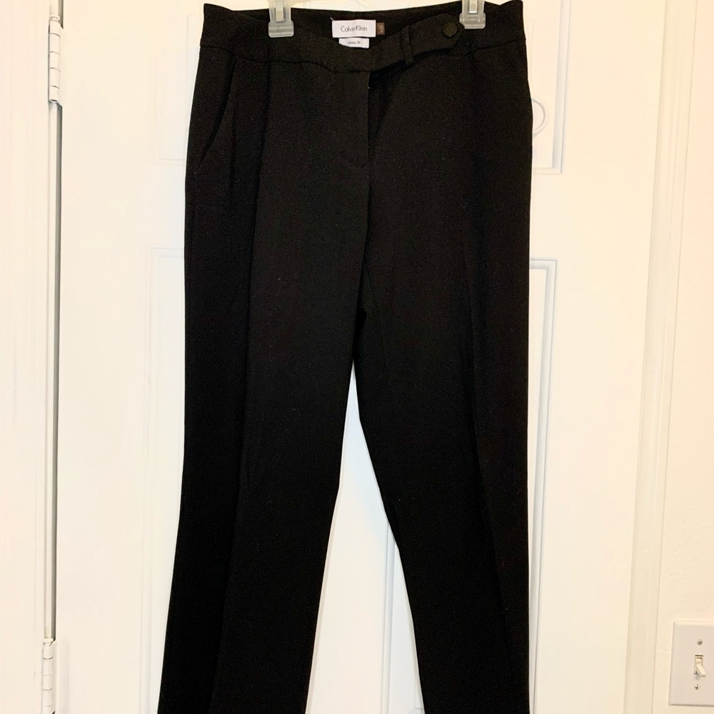 Calvin Klein Women’s Dress Pants slacks Black Petite Size 4 Classic Fit